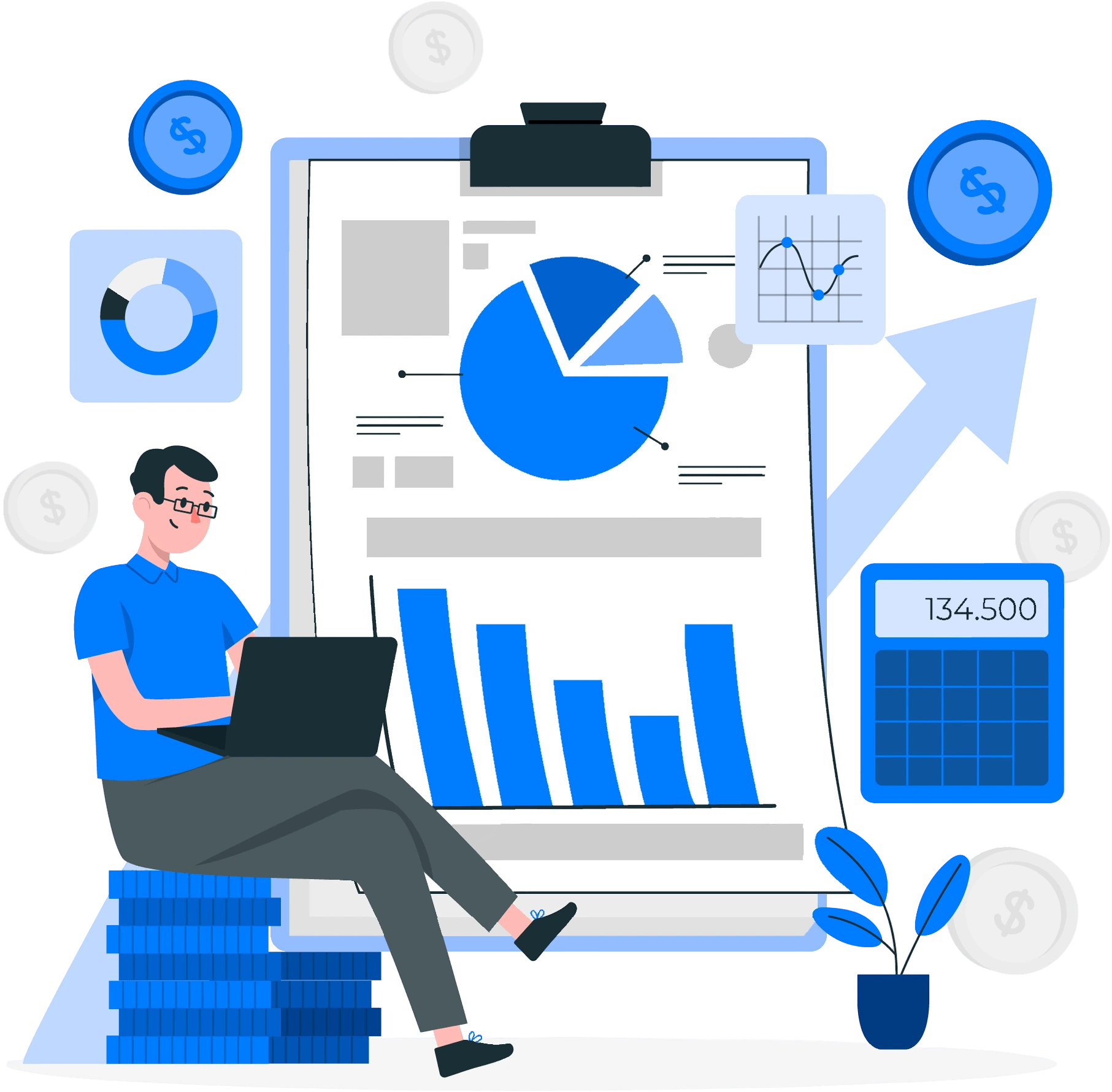 Dashboard de gest�o empresarial moderna